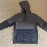 Nike Sweatshirt Unisex Drawstring Hoodie, Dri-Fit Gray and Black Photo 0