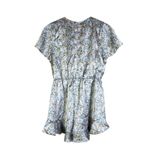 Show Me Your Mumu  Floral Print Wrap Romper Ruffle Hem Short Sleeve V Neck Size S Photo 1