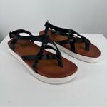 Not Rated Sela Sandal in Black size 8.5 Strappy Faux Pebbled Leather in Box Photo 1