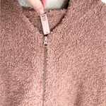 SKIMS by Kim Kardashian Cozy Knit Full Zip Sherpa Hoodie Brown Small S Photo 3