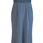 Adrianna Papell Lace and Crepe Long A-Line Evening Gown Blue Size 6 Formal Dress Photo 0