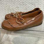 Vintage Womens Connie Tan Leather Kilty Tassel Cottagecore Loafers Size 8.5 Photo 1