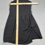 superdown Revolve  Black Mini Dress S Spaghetti Strap Ruched Slit Back Zip Party Photo 2