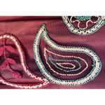 Kay Unger  Women's Skirt Size 8 Burgundy Embroidered Beaded Paisley Lined Fancy Photo 6