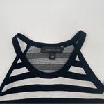 Ann Taylor Stripe Cut Out Cold Shoulder Peplum Sweater Top B&W Extra Small Photo 9