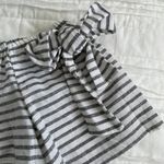 Blush boutique Blue & White Striped Off the Shoulder Top Photo 3