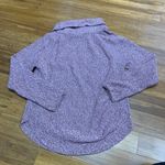 Loft Sweater Womens Large Red Marled Turtleneck Cotton Knit Long Sleeve Pullover Photo 4