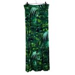 a.n.a  Green Tropical Floral Jersey Stretch Maxi Skirt 1X Photo 1