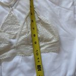 Madewell Intimates Geo Mesh Triangle Bralette White Womens Boho Hippie Fairy Photo 2