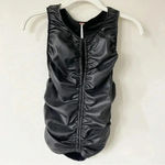 Free People Ride Along Ruched Crop Tank in Black Size Small Photo 5