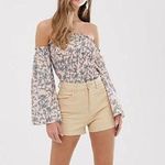 Parisian Sexy Floral Shirred Off Shoulder Top Size 14 Photo 0