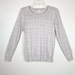 Maison Jules  Light Grey Polka Dot Sweater Photo 3