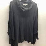 Fever Size Small Black Knit Cowl Neck Tunic Faux Wrap Sweater Top. Preowned Photo 4