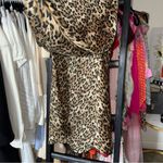 ZARA  Leopard Satin Slit Midi Skirt Brown Black XS Photo 7