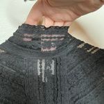 Cinq à Sept Cinq a cept black romantic lace cold shoulder turtle neck long sleeve top size small Photo 7