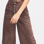 Free People Brown Wide Leg Jeans  Photo 0