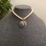 RARE Vintage Sarah Coventry Angel Cherub Goddess Braided Twisted Rope Necklace w/ interchangeable 2nd pendant #coquette #cottagecore #whimsical #goddess #fairycore Gold Photo 0