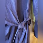 Lands' End  Dress Plum Purple Long Sleeve Side Tie Belt Boat Neck NWT Medium 10-12 Photo 4