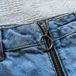 Topshop denim moto miniskirt with long zipper front size 4 EUC Photo 3