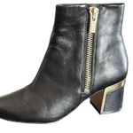 DKNY Womens Crosbi Leather Block Heel Zipper Ankle Boots Photo 7