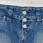 Hydraulic  Jean Mini Skirt SZ 5/6 light Wash denim Bling embellishments Y2K Photo 7