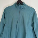 Athleta  Advantage Poplin Top Teal Breathable Rain Jacket Medium Commute Travel Photo 1