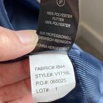 Belle Vere Navy Blue Belted Trench Coat Jacket Unique Sleeves Satin Feel Sz S Photo 8