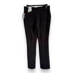 Sag Harbor  Womens Pants Sz 8 Black Gold Chain Pull‎ On Dress Scuba Crepe NEW Photo 1