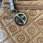 Giani Bernini  Logo Embossed Cognac Leather Crossbody Bag Photo 3