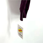 Mighty fine NWT size Large long sleeve crop henley style shirt purple maroon Photo 3