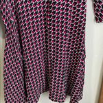 Equipment Magnolia Houndstooth Keyhole Neck A-line Midi Dress Amaranth Multi Photo 11