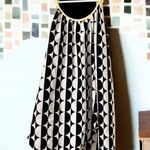 New York & Company Ying Yang Black White Yellow Polka Dot Blouse Size Small Photo 0