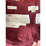 Loft  Outlet Modern Chino Crop Pants Size 0‎ Burgundy Red Casual Photo 2