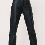Nasty Gal Black Coated Pants Photo 2