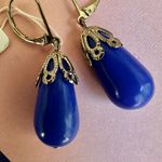 Isaac Mizrahi  blue and silver tone drop Earrings Photo 1