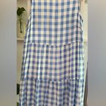 Womens Plaid Sleeveless Babydoll Dress. Blue Size XL Photo 4