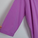 Catherines Womens 3/4 Sleeve Button Up Blouse Size 3X Purple Office Professional Photo 2