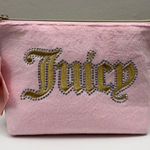 Juicy Couture Pink Velour Cosmetic Bag – Rhinestone Logo – New with Tags Photo 0