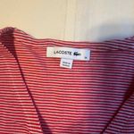 Lacoste Women's Striped V-Neck Tee Photo 4