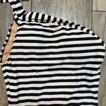 J.Crew One Shoulder Striped Swimsuit Womens Size 4 Bow Accent Bathing Suit Photo 1