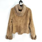 Danier Tan Suede & Faux Fur Lined Hooded Jacket • Sz XS Photo 4