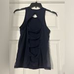 Victoria's Secret NWOT-  sport classic navy twisted pleat open back tank Photo 4