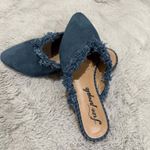 Free People  Women's‎ Frayed Blue Mules Size 37 Photo 5