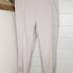 J.Jill Linen Stretch Button Hem Ankle Pants Stone Grey Linen Blend Lagenlook MP Photo 0