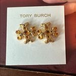 Tory Burch  Earrings gold sparkle Roxanne new $155 Photo 2