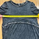 POL  Top Shirt Tunic Womens Small Black Oversized Faded Distressed Babydoll Photo 2