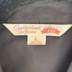 Black White Pearl Snap Shirt Cumberland Outfitters Ely Women's Western Large NEW Photo 3