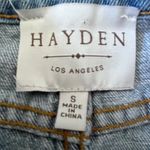 Hayden  Los‎ Angeles Frayed Hem Denim Mini Skirt Light Wash Women's Small Photo 2