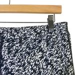 Nike  Dri-FIT Cropped Leggings Womens M Black White Abstract Mid Rise Stretch Photo 5