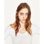 ZARA ✨ V-NECK RIBBED T-SHIRT✨ Photo 3